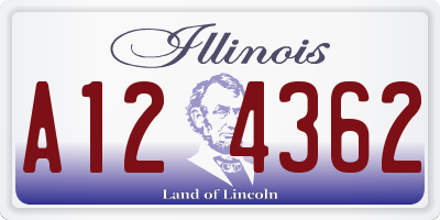 IL license plate A124362