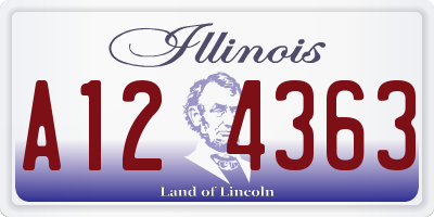 IL license plate A124363