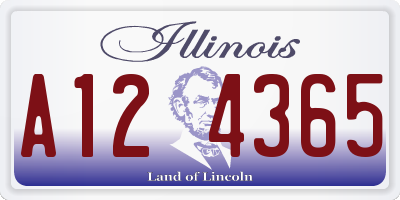 IL license plate A124365