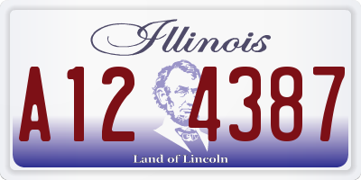 IL license plate A124387