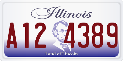 IL license plate A124389