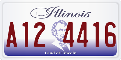 IL license plate A124416