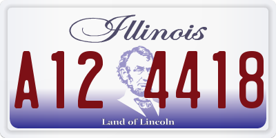IL license plate A124418