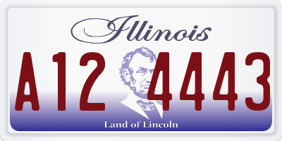 IL license plate A124443