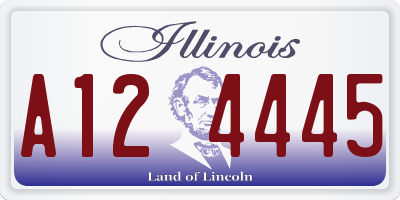 IL license plate A124445
