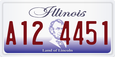 IL license plate A124451