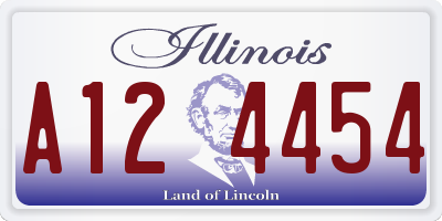IL license plate A124454