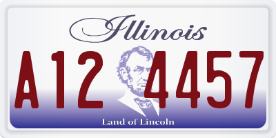 IL license plate A124457