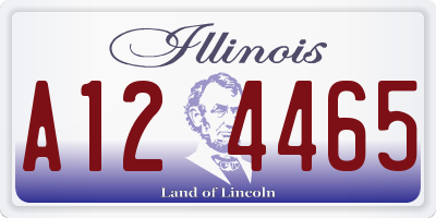 IL license plate A124465