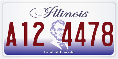 IL license plate A124478