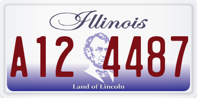 IL license plate A124487