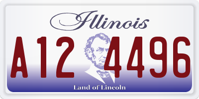 IL license plate A124496