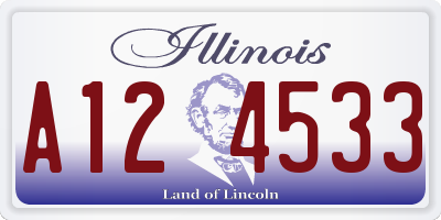 IL license plate A124533