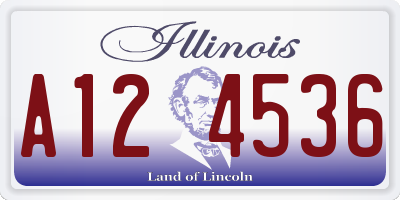 IL license plate A124536