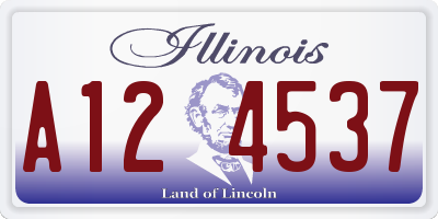 IL license plate A124537