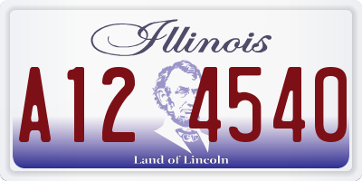 IL license plate A124540