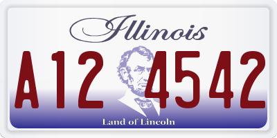 IL license plate A124542