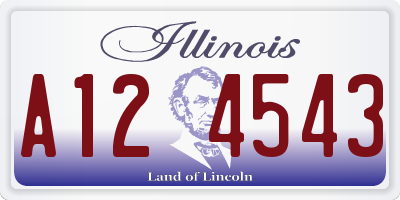 IL license plate A124543