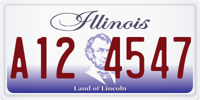 IL license plate A124547