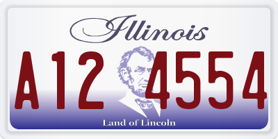 IL license plate A124554