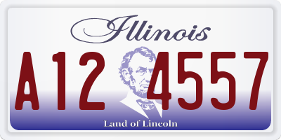 IL license plate A124557