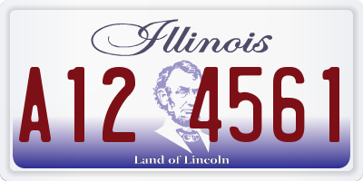 IL license plate A124561