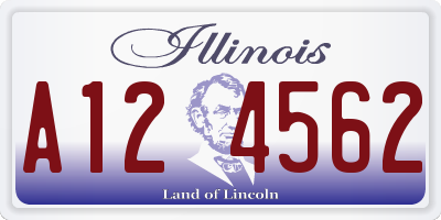 IL license plate A124562
