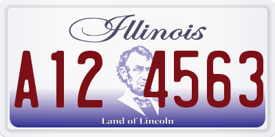 IL license plate A124563