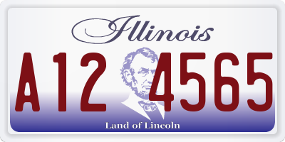 IL license plate A124565
