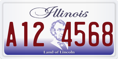 IL license plate A124568