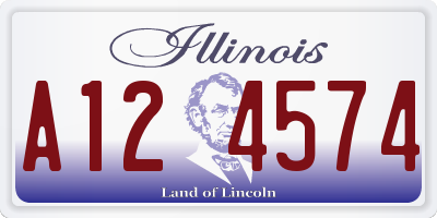 IL license plate A124574