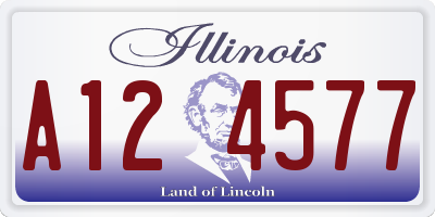 IL license plate A124577