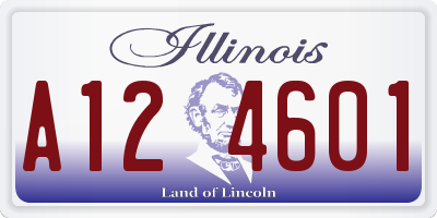 IL license plate A124601