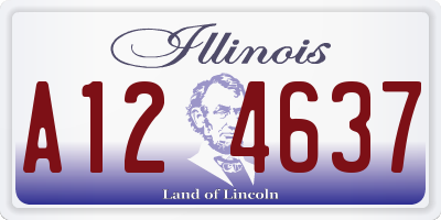 IL license plate A124637