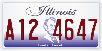 IL license plate A124647