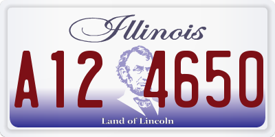 IL license plate A124650