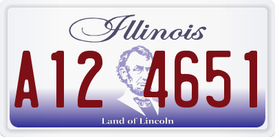 IL license plate A124651