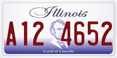 IL license plate A124652