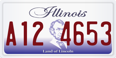 IL license plate A124653