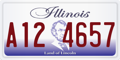 IL license plate A124657