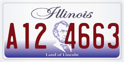 IL license plate A124663