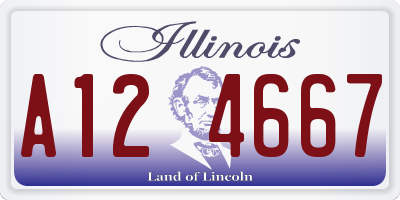IL license plate A124667