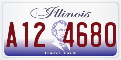 IL license plate A124680