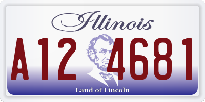 IL license plate A124681