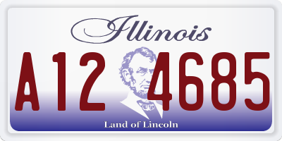 IL license plate A124685