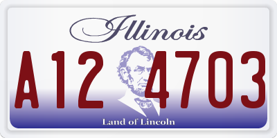IL license plate A124703
