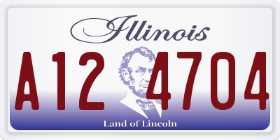 IL license plate A124704