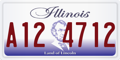 IL license plate A124712