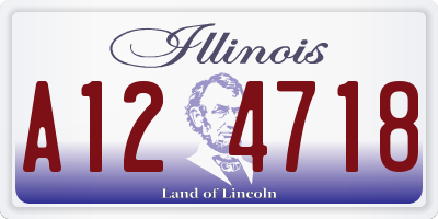 IL license plate A124718