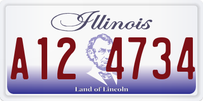 IL license plate A124734
